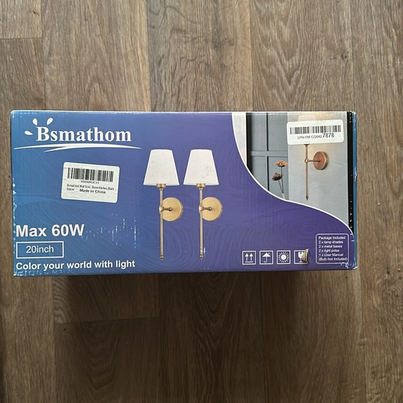 Bsmathom  black sconce 2 pack liquidation item brand new - Picture 2 of 2
